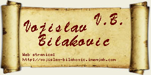 Vojislav Bilaković vizit kartica